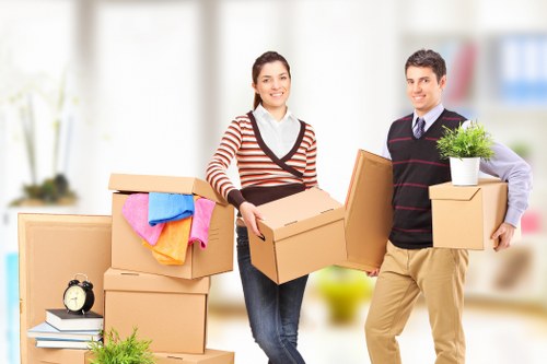 Prepared boxes and furniture for a house removal