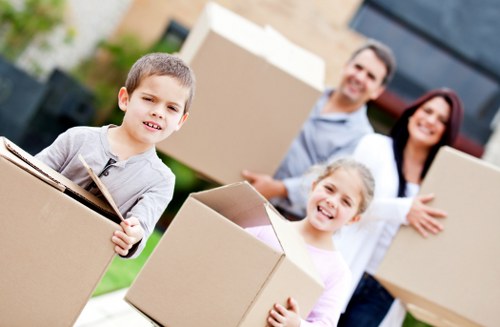 Careful loading and unloading during a Beddington house move