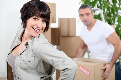 Van loading furniture and boxes for a Beddington house or flat move