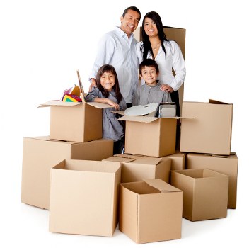 Office furniture and equipment prepared for a local commercial move
