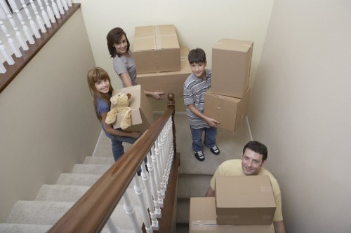 Professional packing materials and labelled boxes ready for a home relocation